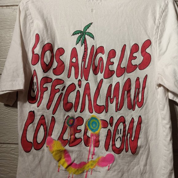 Los Angeles Official Man Collection Smiley Face Streetwear By BoohooMAN T-shirt - Picture 2 of 6